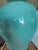 Ceramic 1970s Mid Century Modern Turquoise Pottery Lamp With Beaded Shade For Sale - Image 7 of 7
