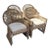 Vintage Boho Chic Set of 4 Drexel Heritage Braided Wicker Club Chairs For Sale