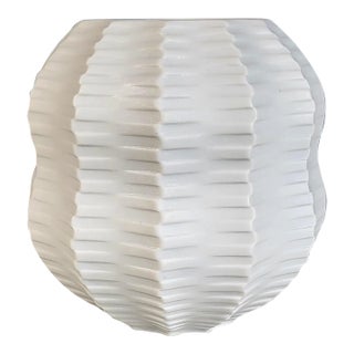1960s Hutschenreuther German White Bisque Vase For Sale