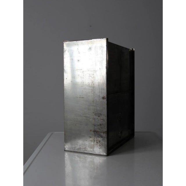 Farmhouse Vintage Metal Bread Box For Sale - Image 3 of 11