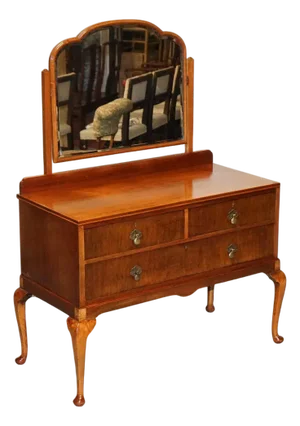 Art Deco Walnut Dressing Table, 1930s