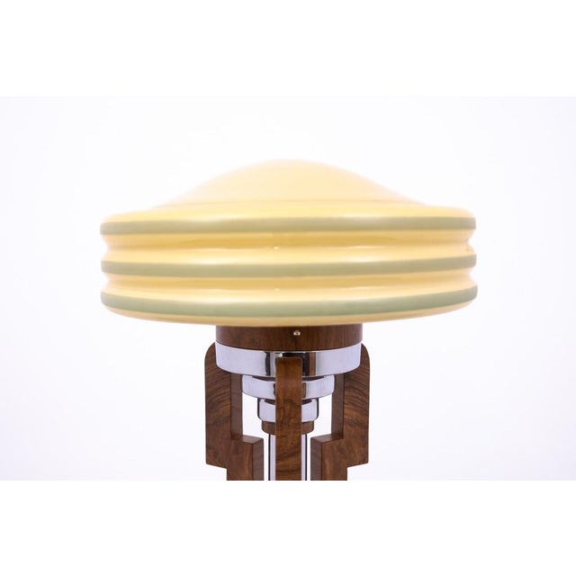 Mid-Century Art Deco Table Lamp, Poland, 1950s For Sale - Image 6 of 9