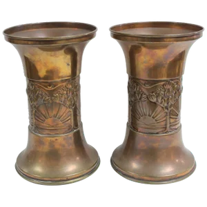 Brass/Copper Vases - a Pair