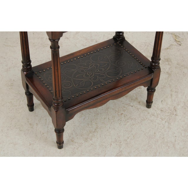 Theodore Alexander 3 Tier Metal Top Stand Table For Sale - Image 9 of 17