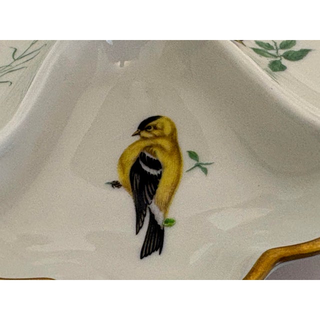 French 1940’s Limoges, France Divided Porcelain Dish Trimeed in 24k Gold For Sale - Image 3 of 7