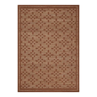 Chris Loves Julia x Loloi Judy Natural / Spice 18" x 18" Sample Rug For Sale