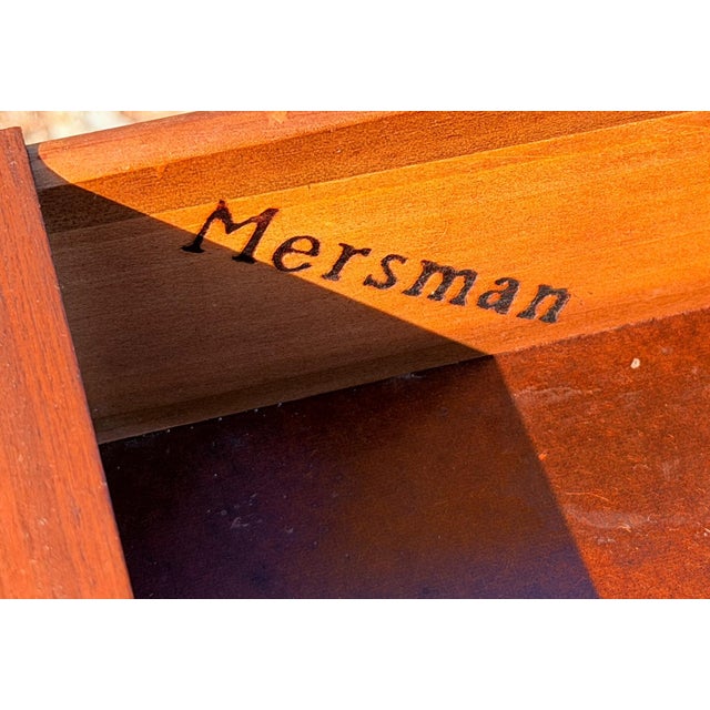 Vintage Mersman Model 8066 Mid-Century Modern End Tables With Drawers – Pair For Sale In Dallas - Image 6 of 8