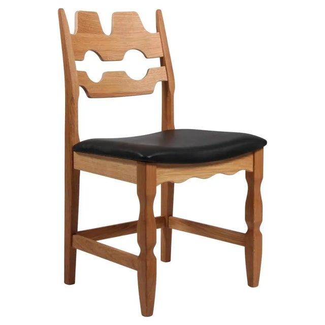 Model Razorblade Oak Dining Chair by Henning Kjærnulf, Denmark, 2023 For Sale - Image 9 of 9
