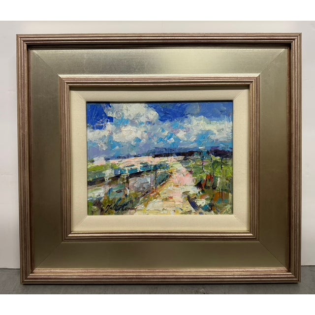 Boardwalk to the Beach by Matt Thomas, Oil Painting on Canvas For Sale In West Palm - Image 6 of 6