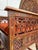 Vintage Moroccan Hand-Painted Carved Wood Throne Chairs - Pair For Sale - Image 14 of 18