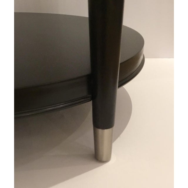 Modern Round Dark Wood End Table Chairish