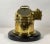 Solid brass ship’s compass on gimbal mounted into a brass binnacle housing. The nameplate reads pattern 0183, and serial...