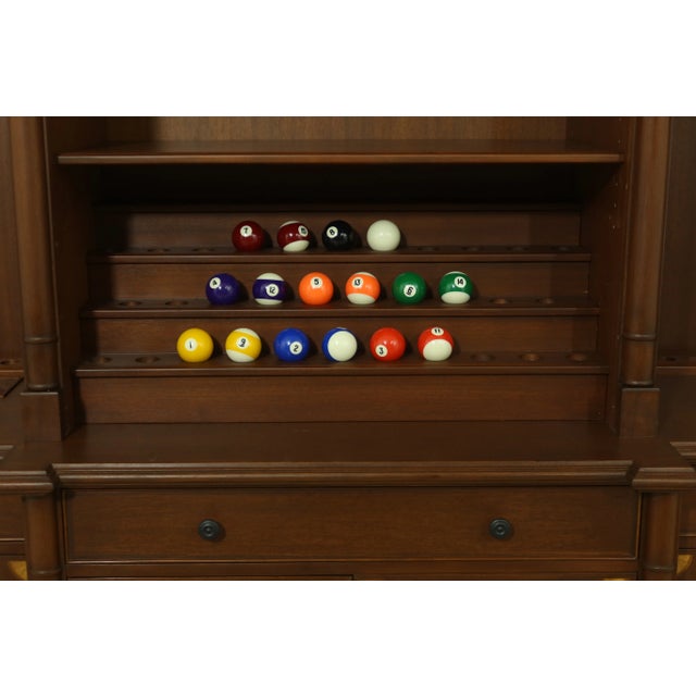 Mahogany Custom Made Pool Rack Bookcase Cabinet For Sale In Philadelphia - Image 6 of 13