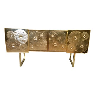 Brass and Murano Glass Sideboard from Justfurnituress SRL For Sale