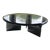 Roche Bobois Alto Low Round Aluminium and Wood Coffee Table For Sale