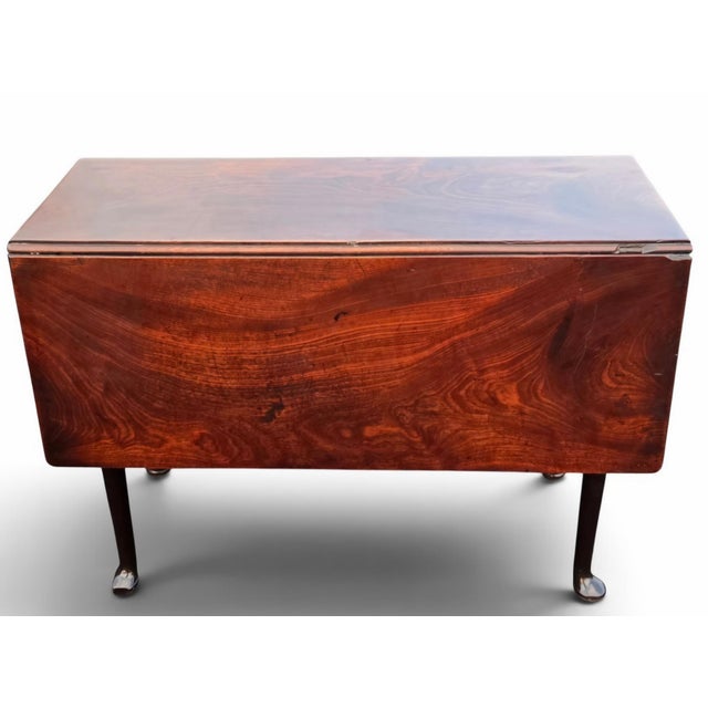 Wood Antique Circa 1785–1805 English George III Period Solid Cuban Mahogany Drop-Leaf Gateleg Dining Table For Sale - Image 7 of 18