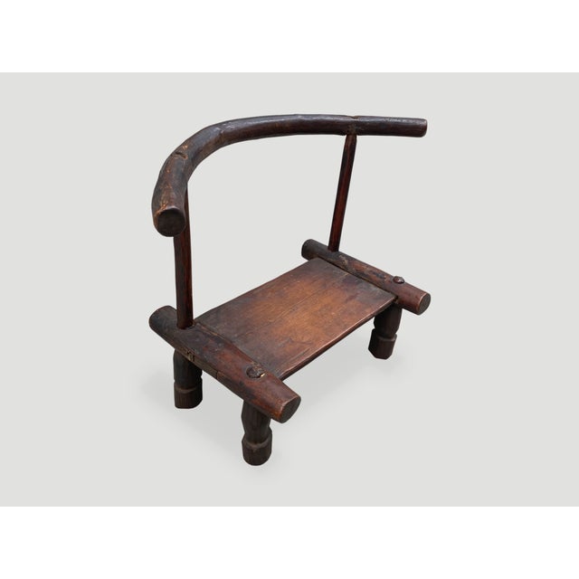 19th Century African Wooden Chair or Side Table For Sale - Image 5 of 6