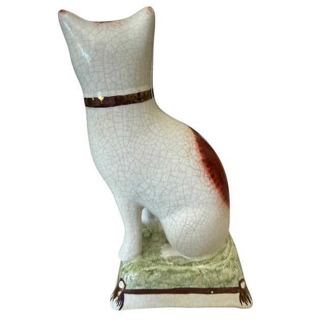 Ceramic Vintage English Staffordshire Cats - A Pair For Sale - Image 7 of 15