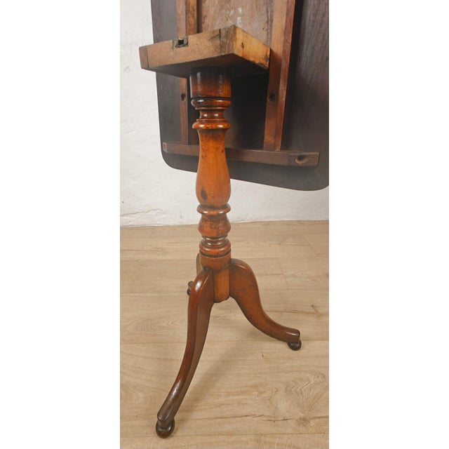 Victorian Tilt Top Table Tripod Rectangular Mahogany, 1890 For Sale - Image 6 of 13