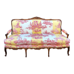 Antique Louis XV Style French Provincial Sofa Settee W Brunschwig & Fils