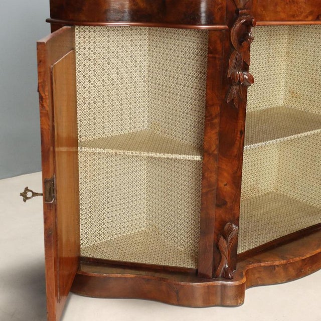 Louis Philippe Credenza in Walnut For Sale - Image 4 of 10