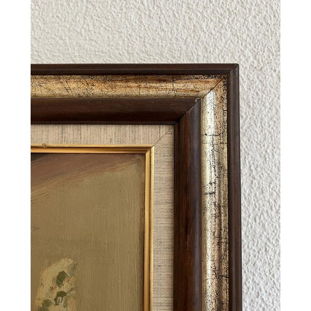 Gabriel Edouard Haberjahn, Nature morte aux fleurs et poteries, 1923, Oil on Cardboard, Framed For Sale - Image 10 of 14