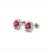 Diamond Rubellite Tourmaline Earrings 14k Gold 1.36 Tcw Certified For Sale - Image 9 of 13