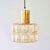 Large mid-century pendant by Helena Tynell for Limburg (Germany, 1960s). The amber/champagne colored hand blown bubble...