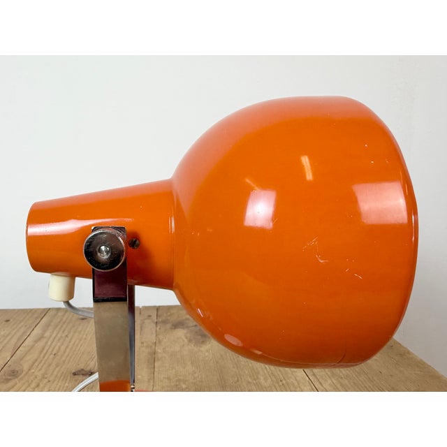 Vintage Orange Metal Wall Lamp from Lidokov, 1970s For Sale - Image 13 of 18
