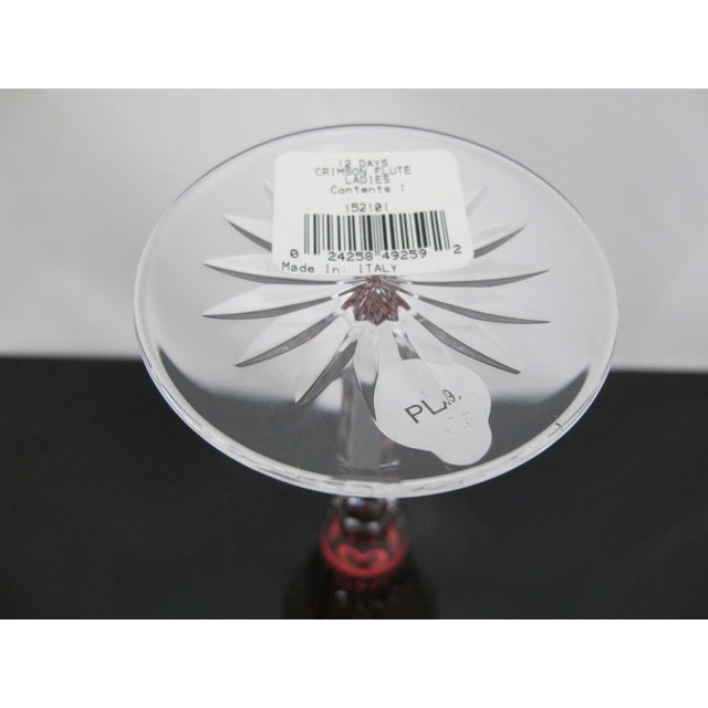 Waterford Crystal 12 Days of Christmas 9 Ladies Dancing Crimson Champagne Flute For Sale - Image 9 of 9