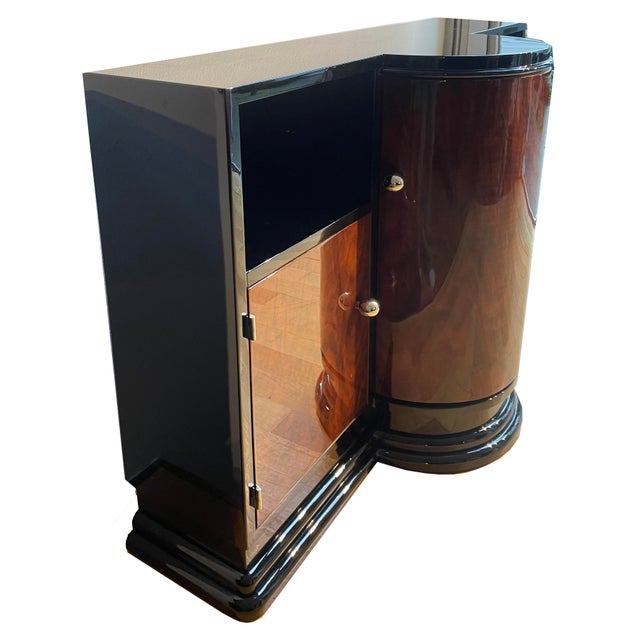 Art Deco Walnut Bar Cabinet, 1930 For Sale - Image 9 of 18