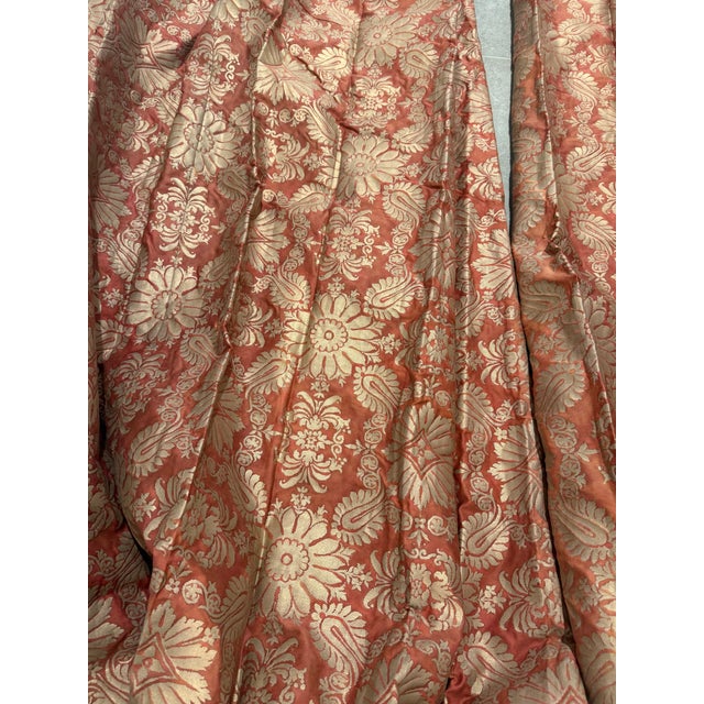 Italian 1960s Pair of Fortuny Curtains For Sale - Image 3 of 4