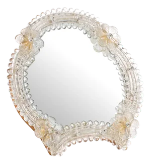 Mid-Century Venetian Murano Glass Table or Wall Mirror by Ongaro & Fuga, 1960s