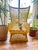 McGuire Vintage 1970s High-Back Rattan Wingback Lounge Chairs — Sculptural Coastal Mid-Century Modern Pair For Sale - Image 4 of 11