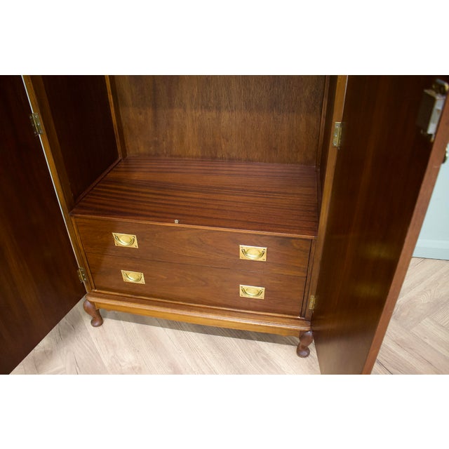 Vintage Art Deco Burr Walnut Compact Wardrobe, 1930s For Sale - Image 10 of 11