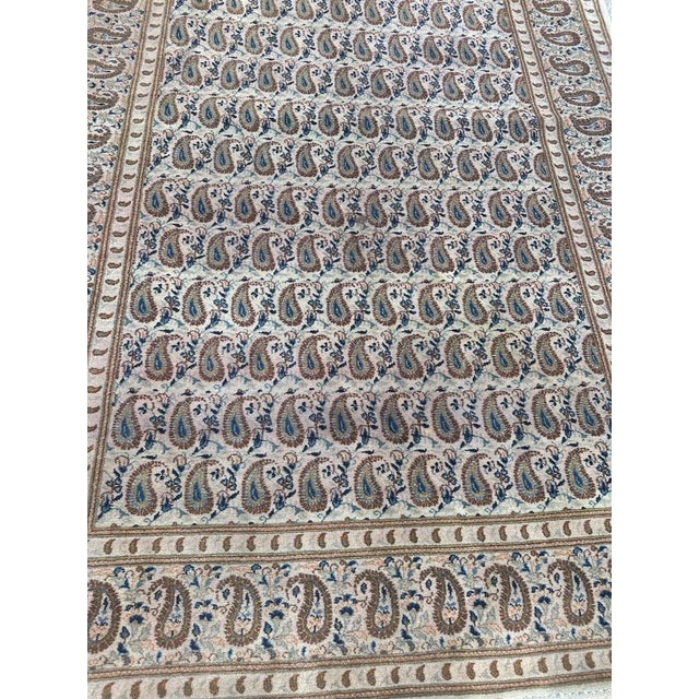 Beige Mid-Century Fine Kashan Rug, 1960s For Sale - Image 8 of 18
