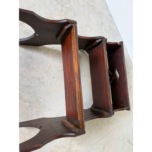 Antique Italian Dark Mahogany Library Step Stool For Sale - Image 11 of 12