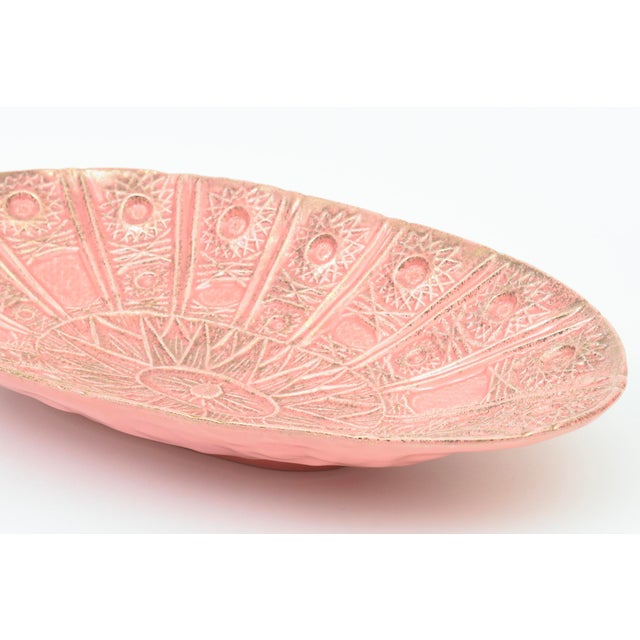 Vintage Ceramic Bowl in PInk With Gold, 1960's For Sale - Image 4 of 12
