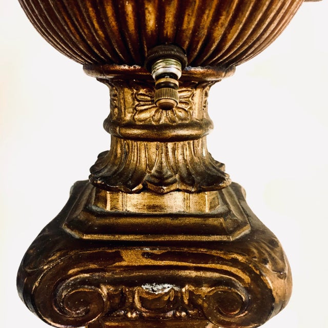 Grand Baroque Girandole Brass + Marble 4 Arm Table Lamp For Sale - Image 9 of 10