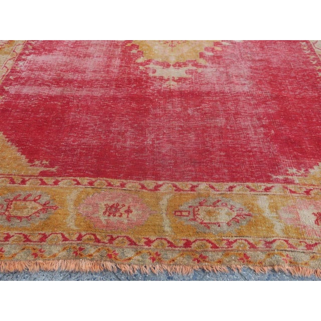 Large Antique Oushak Rug, 1910s For Sale - Image 9 of 18