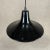 Enameled trumpet shaped ceiling light. White inside and black outside. The electric wire ca 100 cm. Up to 250V (Europe/UK...