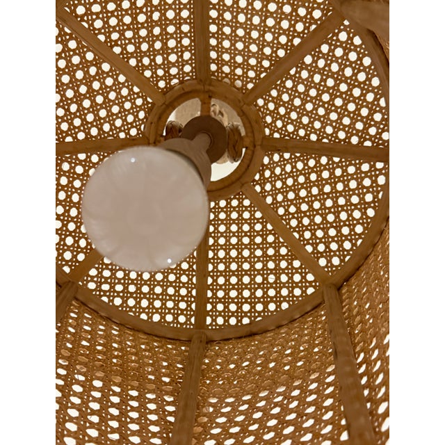 Early 21st Century Large Rattan Caning Pagoda Lantern For Sale - Image 5 of 9