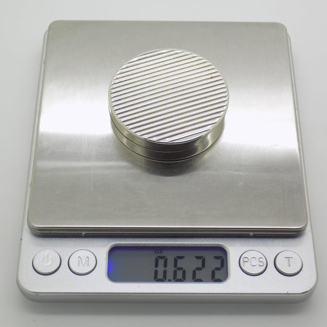 Vintage Italian Handmade Genuine Silver Round Pill Snuff Trinket Box, Made in Alessandri (Al, Italy) For Sale - Image 9 of 10