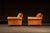 Late 20th Century Late 20th Century Pair of Rolled Arm Leather Club-Style Armchairs in Camel For Sale - Image 5 of 12