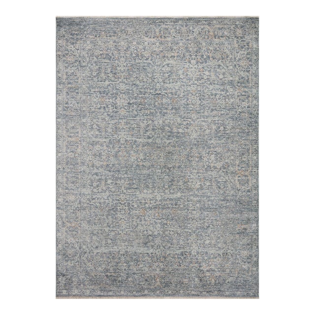 Angela Rose x Loloi Blake Rug Denim / Taupe 2'-0" x 3'-0" Accent Rug For Sale