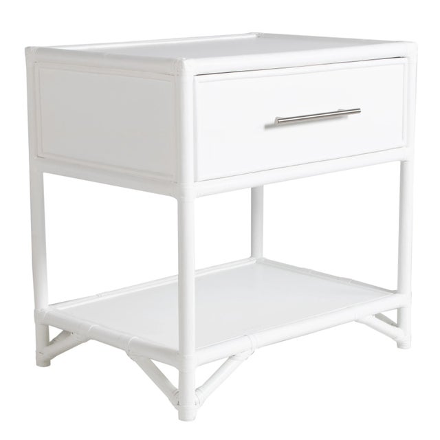 Olympia One-Drawer Nightstand in White For Sale - Image 4 of 7