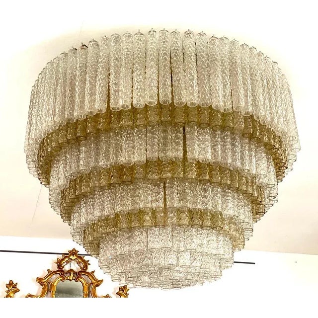 1960s Murano Glass Chandelier by Gino Poli for Aureliano Toso For Sale - Image 5 of 14