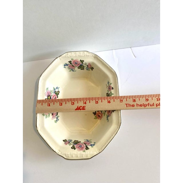 Shabby Chic Mid 20th Century Edwin M Knowles Vitreous Vegetable Serving Bowl For Sale - Image 3 of 8