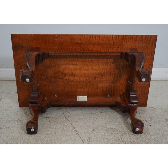 George Perry Tiger Maple Ball & Claw Coffee Table | Chairish
