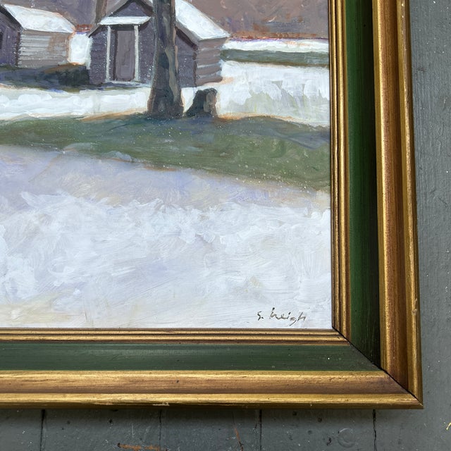 Contemporary Winter Landscape Painting by Stephen Heigh “First Snow” For Sale - Image 4 of 5
